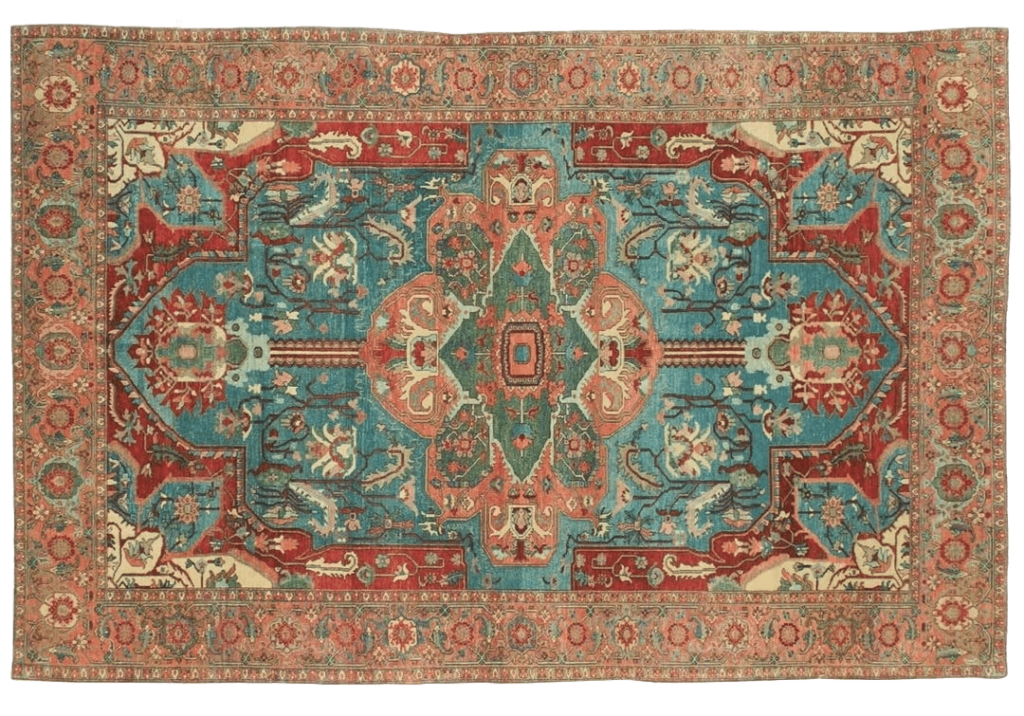 Blue handmade persian carpet